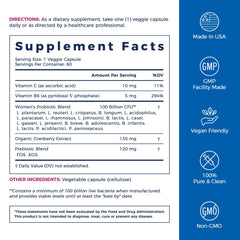 Close-up of probiotic capsules highlighting 100 Billion CFU