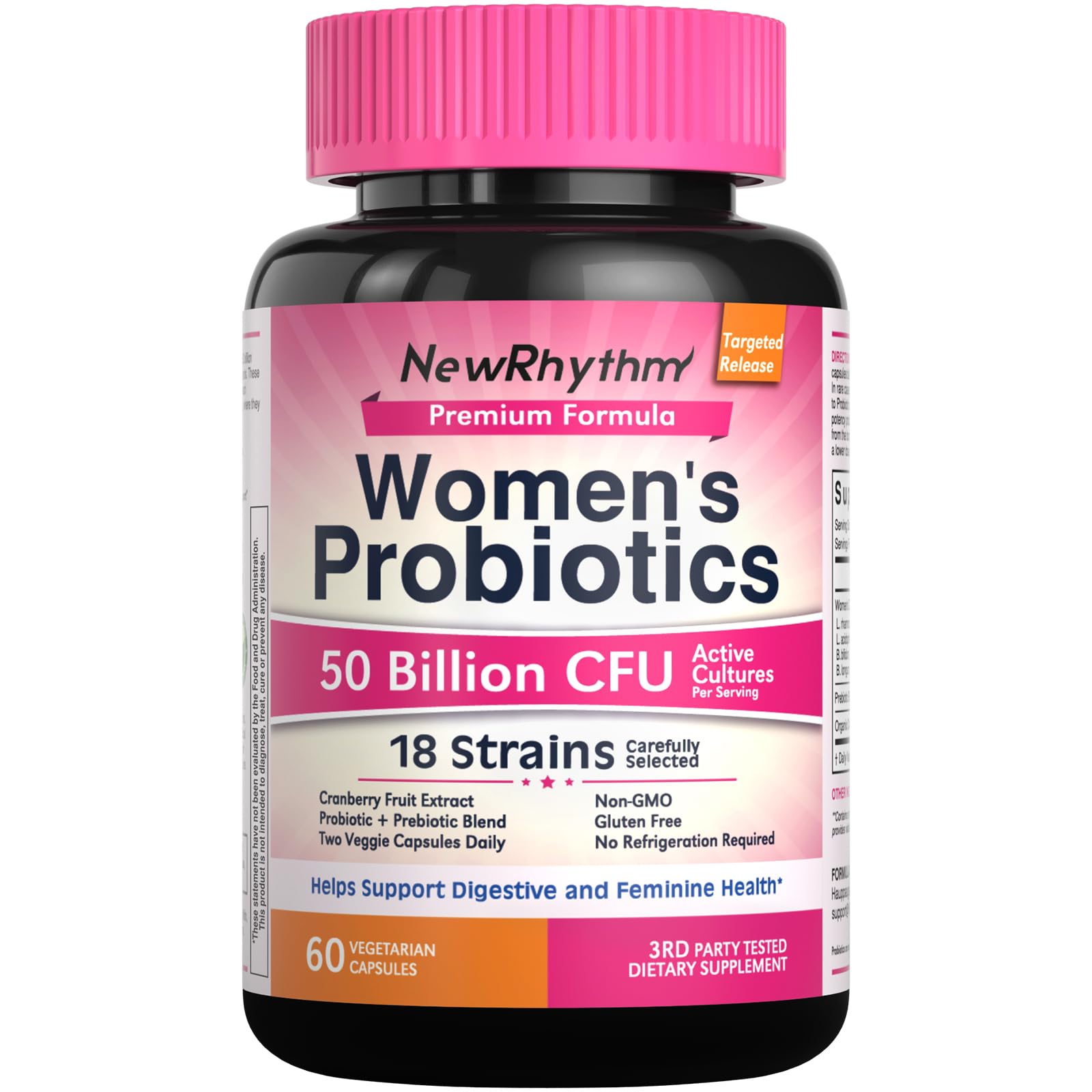 Hero image of NewRhythm Women's Probiotics bottle