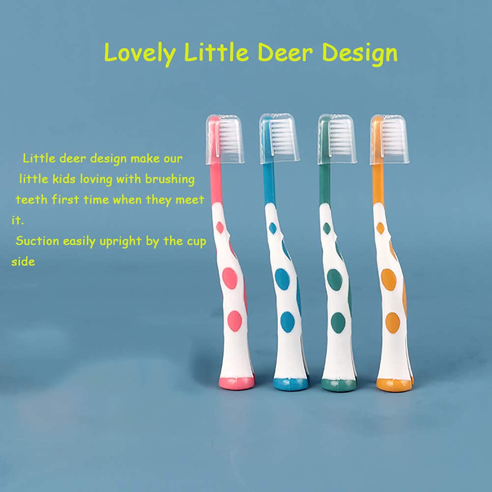 Lovely deer design on children's toothbrush