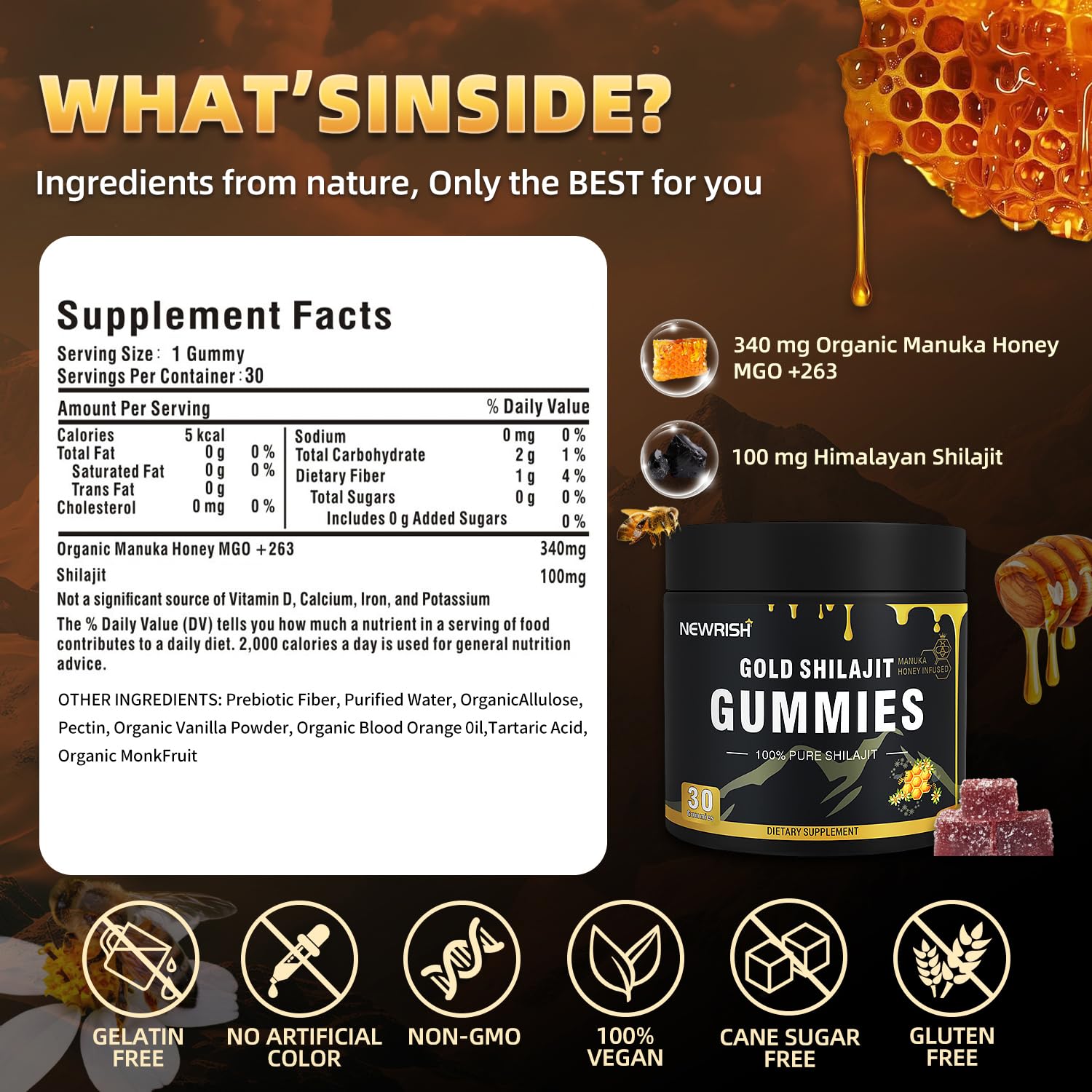 Ashwagandha and Gokshura included in the gummies