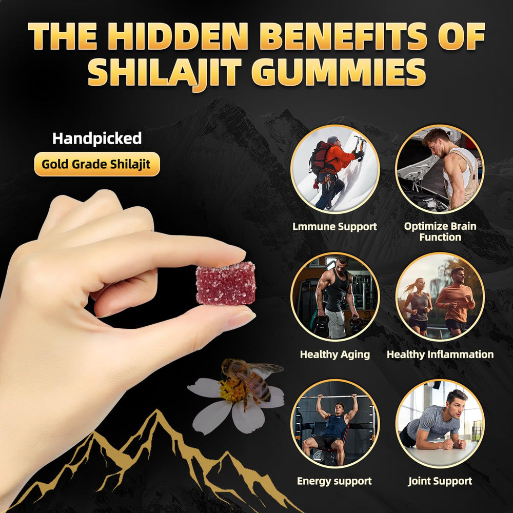 Close-up of Fulvic Acid content in shilajit gummies
