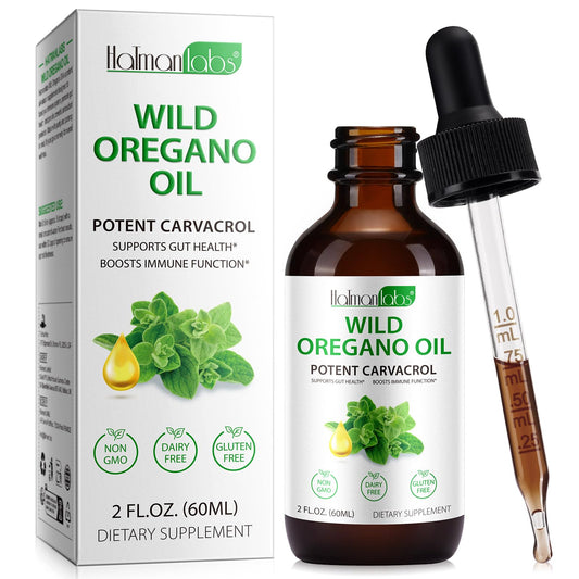 NewSeel Organic Oregano Oil Drops bottle front view