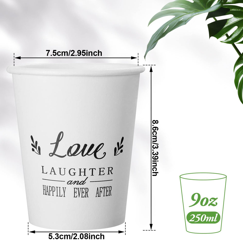 Newtay bridal shower 9oz paper cups offer disposable convenience for celebrations.