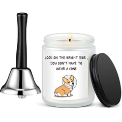 Newtay get well gift set with hand bell and lavender candle on display