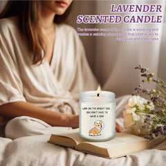 Recovery gift idea for women and men with hand bell and lavender candle