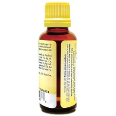 Close-up of label detailing ingredients and information