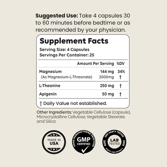 Newt's Sleep Aid bottle back label showing ingredients and dosage