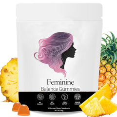 Pineapple-flavored NEWUREHO Nuora Feminine Balance Gummies bottle