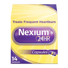 Nexium 24HR acid reducer bottle delivers all-day heartburn support
