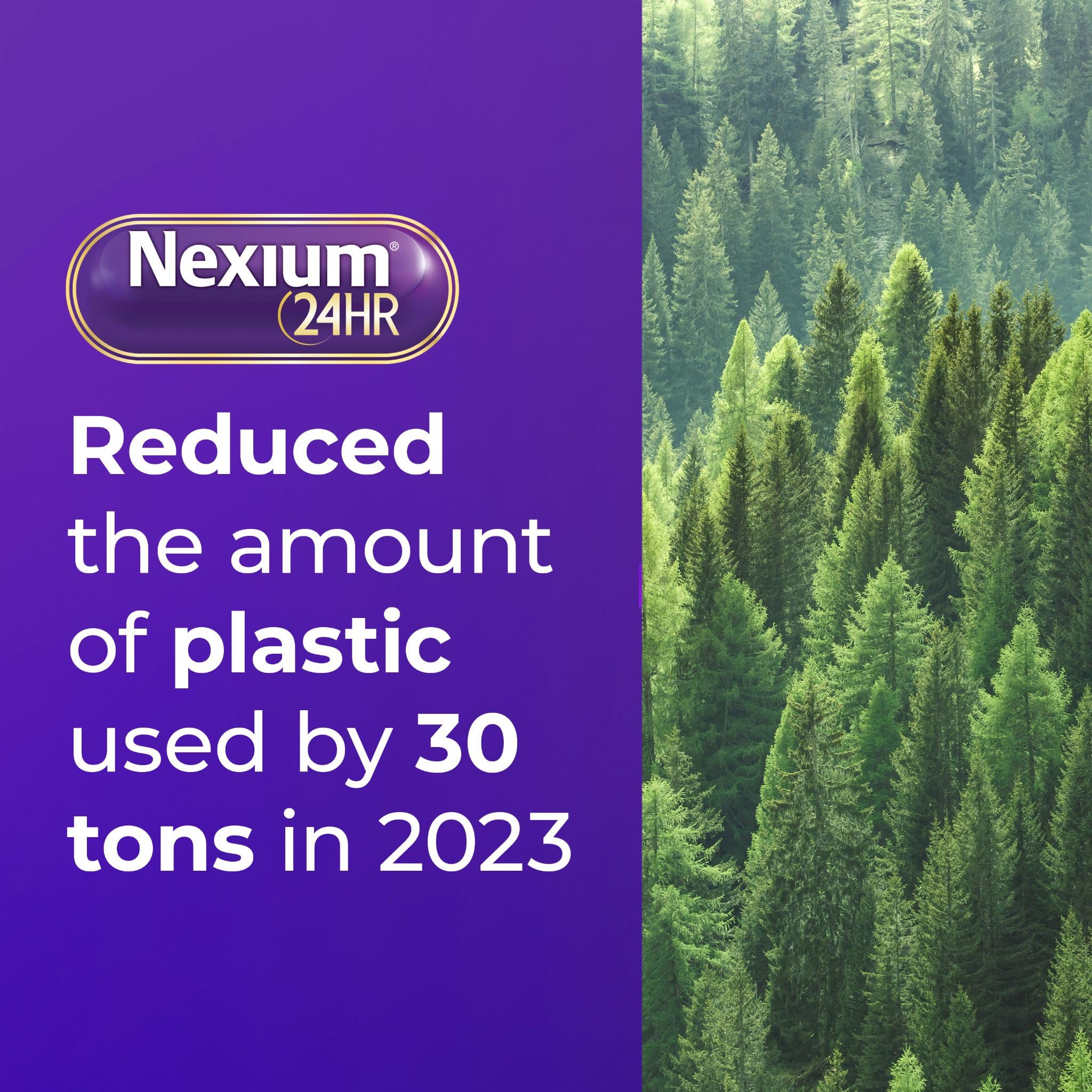 Nexium 24HR label closeup with clear ingredient details