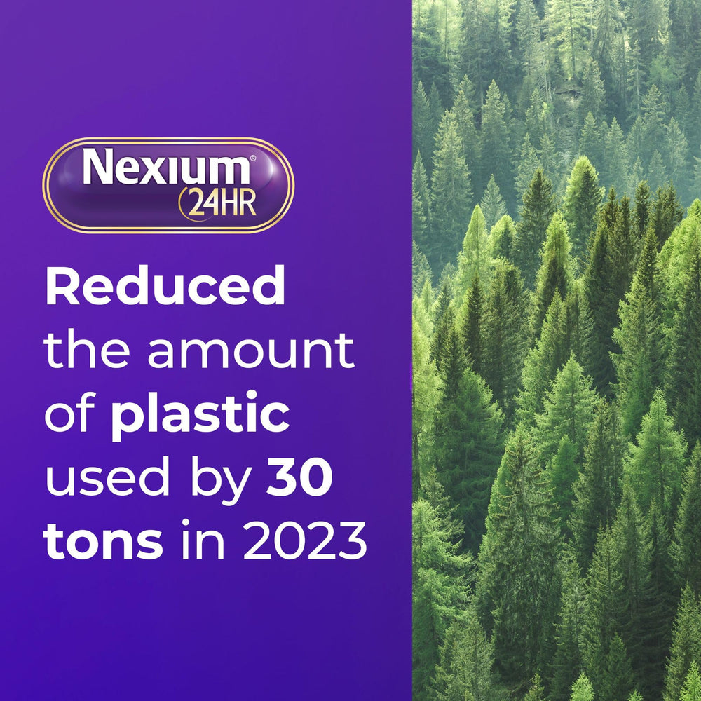 Nexium 24HR label closeup with clear ingredient details