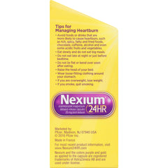 Nexium 24HR label dosage details clearly displayed