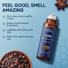 Close-up of Nexon Botanics clove roll-on bottle