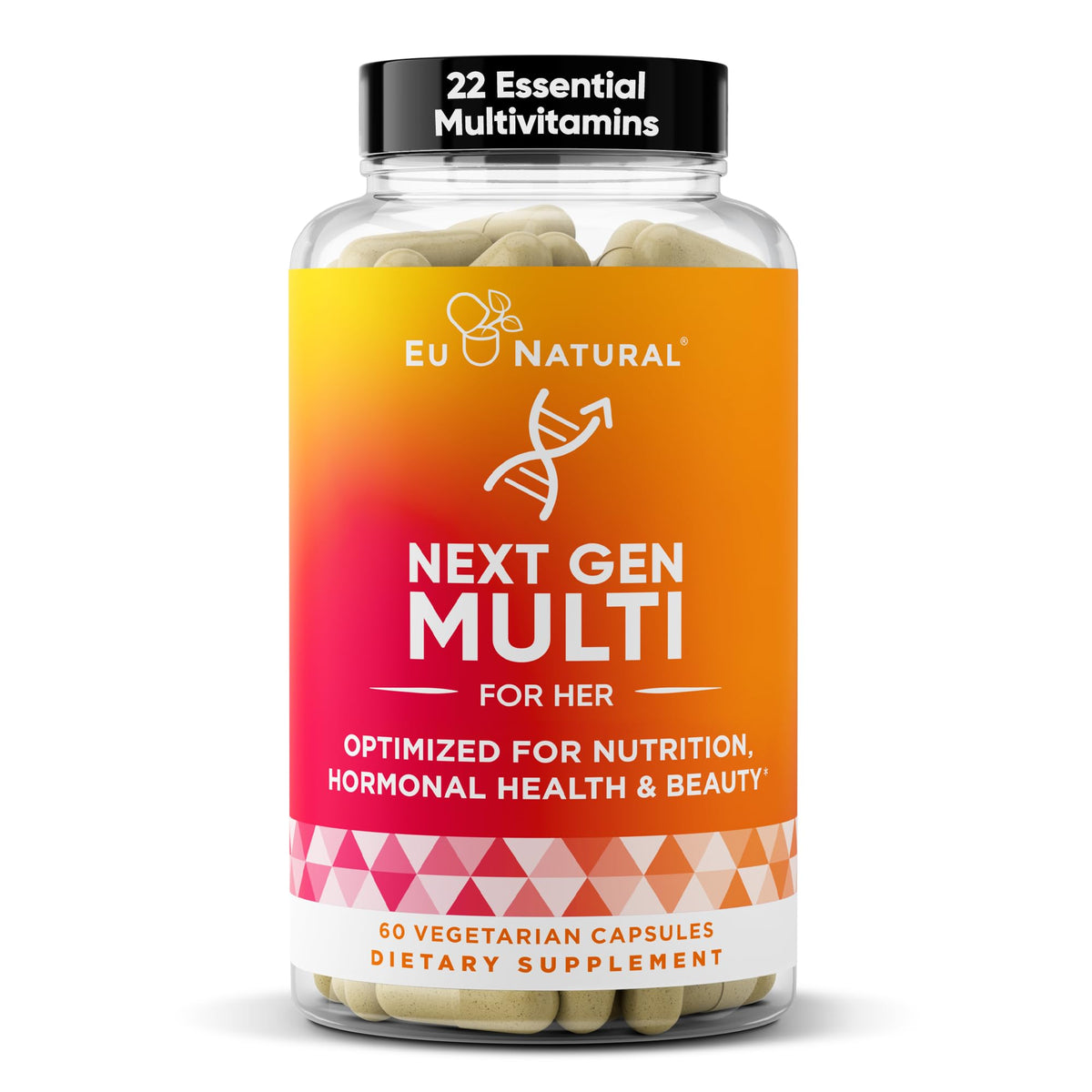 Bottle of Next Gen Multivitamin for Women with label on white background