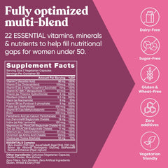 Visual highlight of key nutrients: Vitamins C, D, E, K, Iron, B6