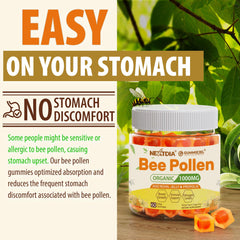 Close-up of Nextdia Bee Pollen Organic 1000mg Gummies bottle