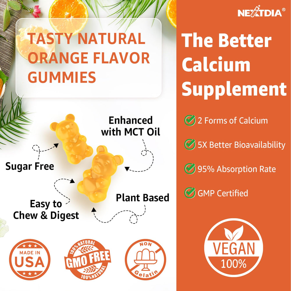 Box packaging for Nextdia Calcium gummies