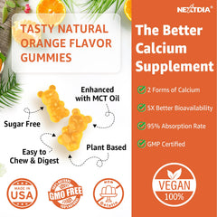Box packaging for Nextdia Calcium gummies