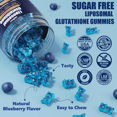 Gummies on white background