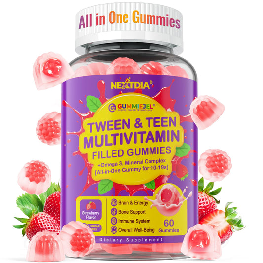 Front packaging of Nextdia Multivitamin Filled Gummies for Teens