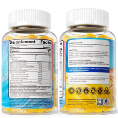 120-count bottle of Nextdia vegan omega-3 gummies with usage guide