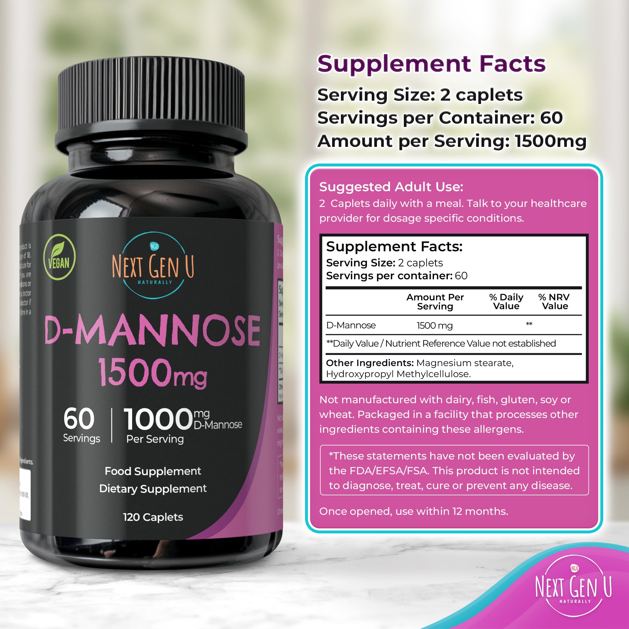 NextGenU D Mannose product packaging