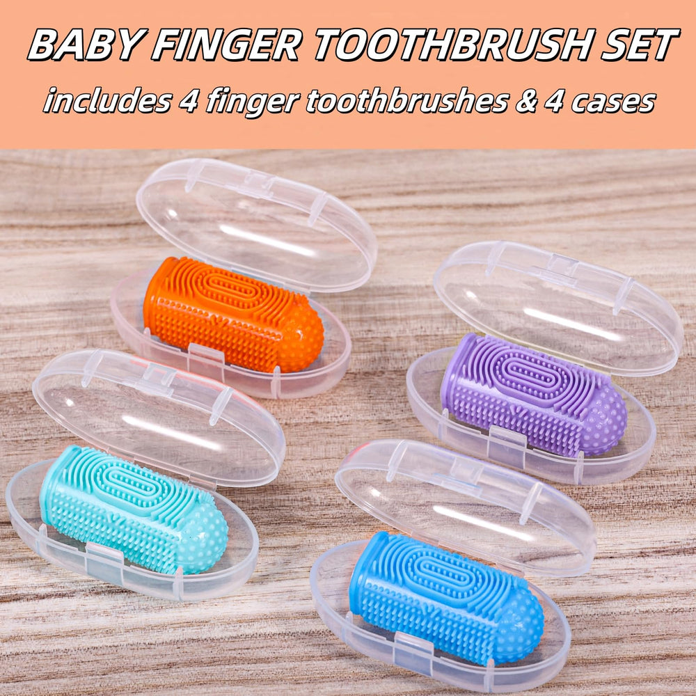 Baby toothbrush suitable for ages 0-36 months; gentle cleaning for gums and teeth