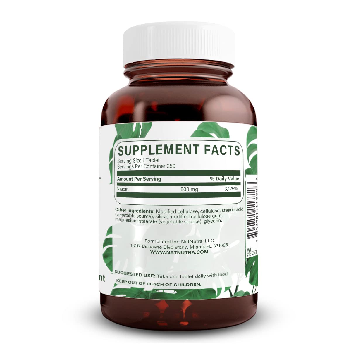 Niacin 500mg time-release capsules