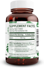 Niacin supplement tablets showing 200-count in bottle