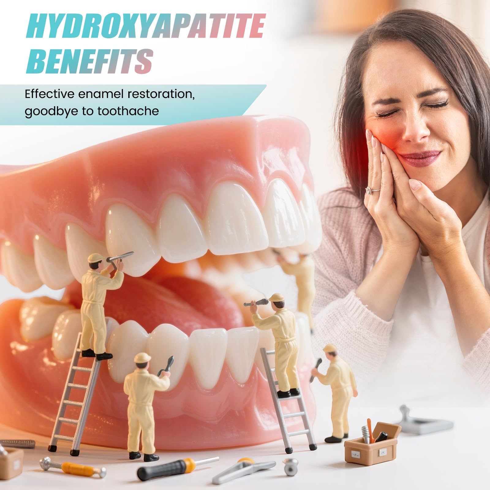 Whitening action of Niacinamide Hydroxyapatite toothpaste