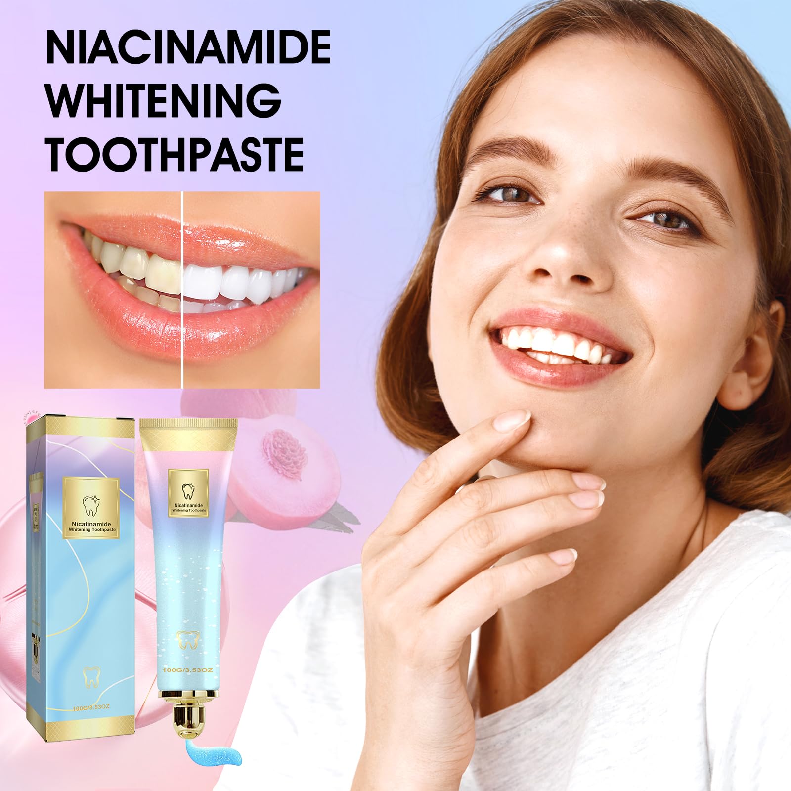 Two-pack Niacinamide Complete Care Toothpaste packaging
