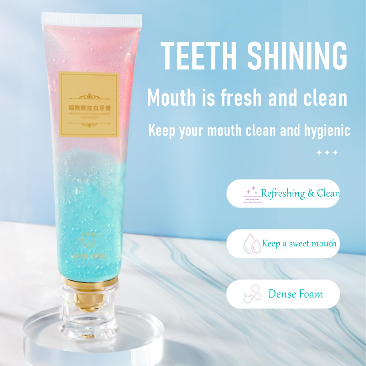 Fresh breath concept with mint leaves