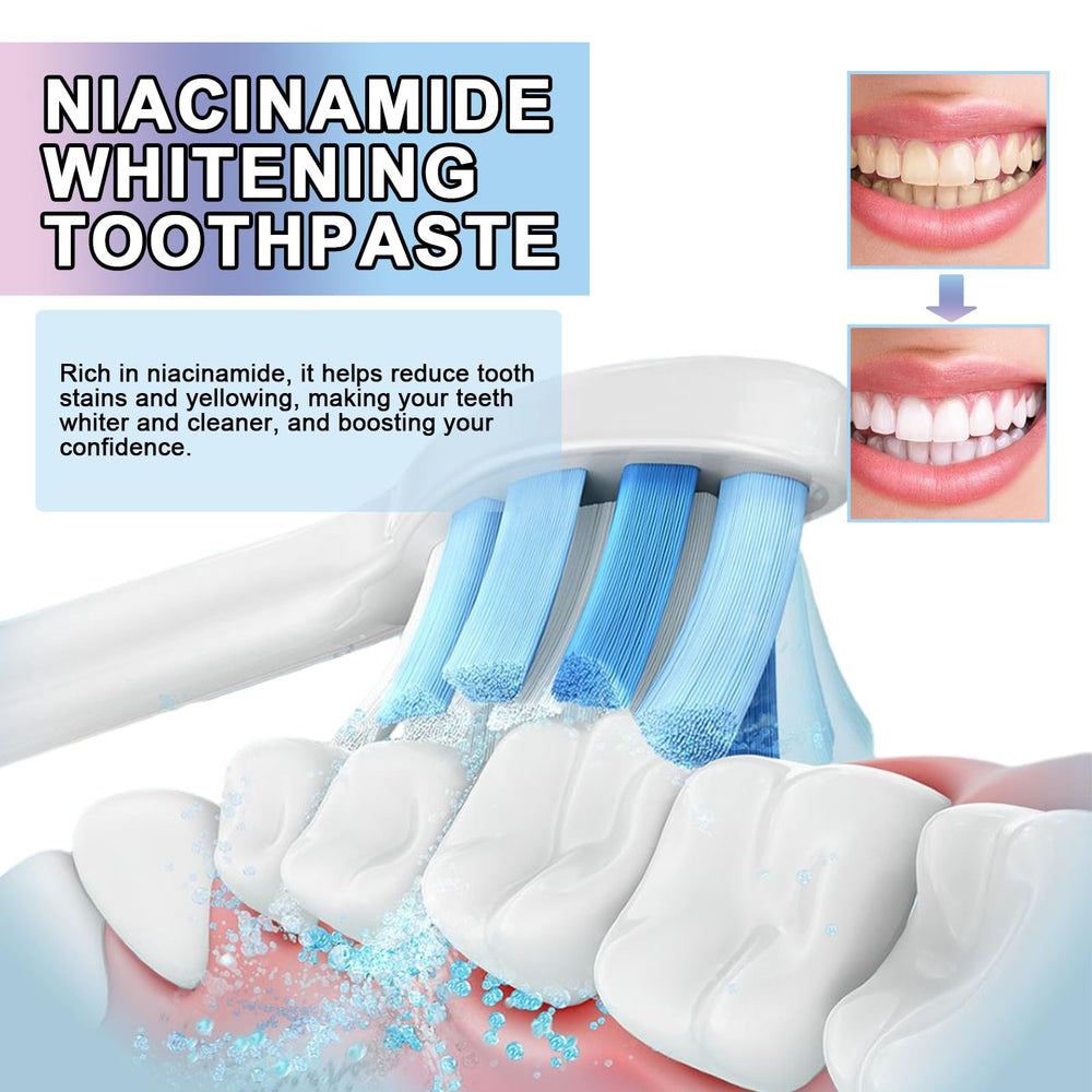 Bright smile after using Niacinamide Whitening Toothpaste