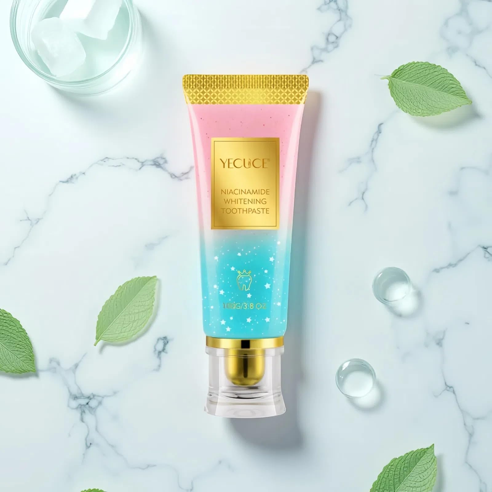Fresh breath concept with mint leaves