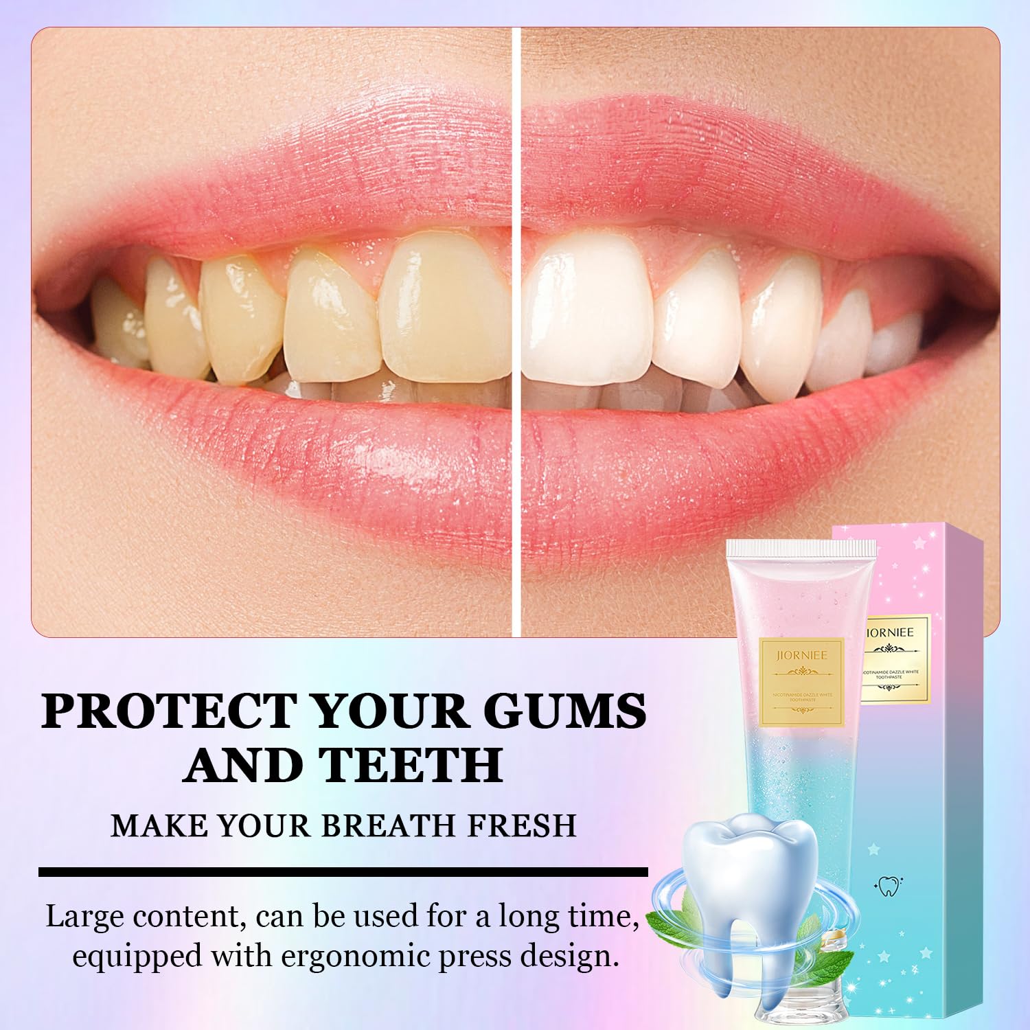 Fresh breath effect from Niacinamide toothpaste