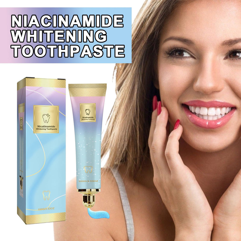 Morning brushing routine with Niacinamide toothpaste