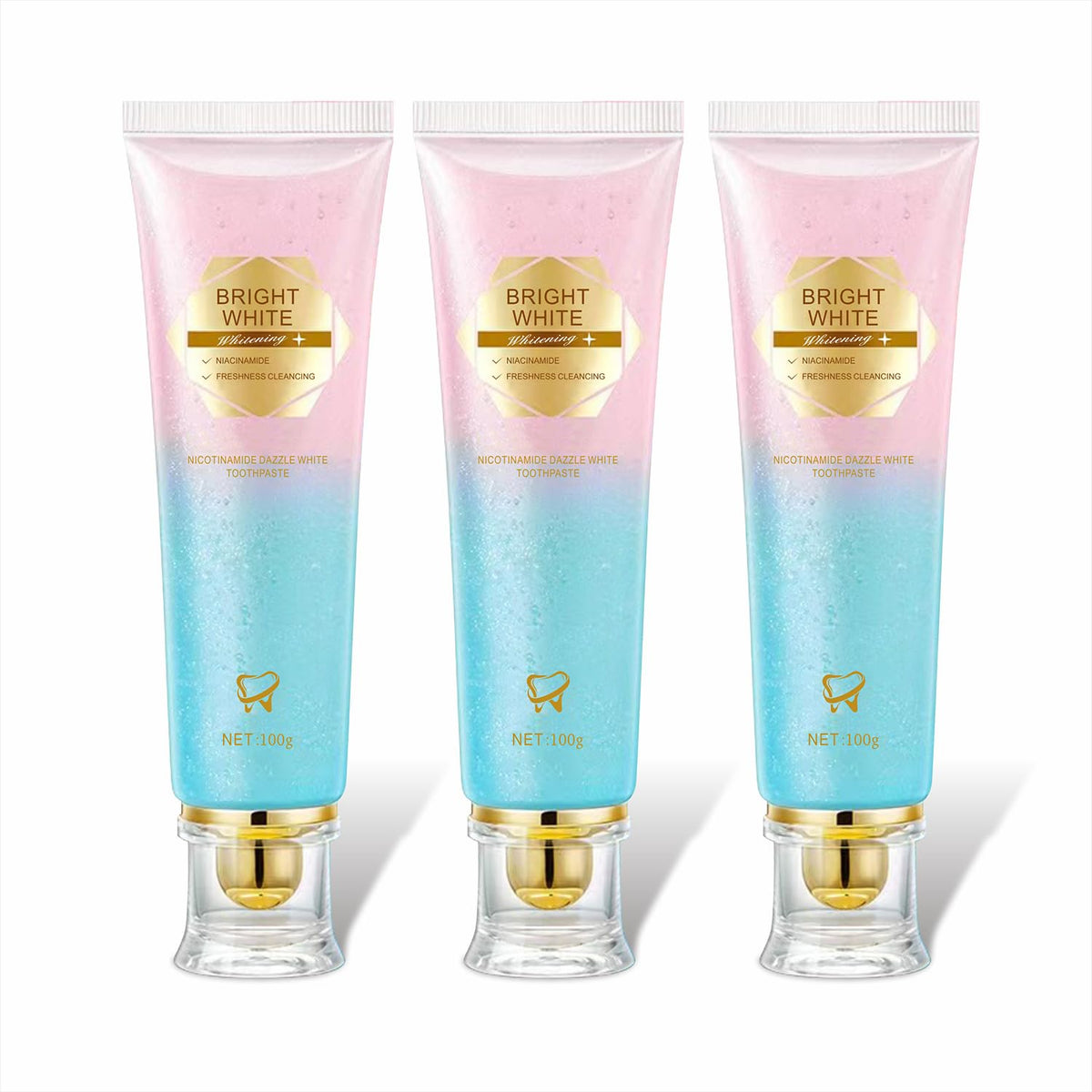 Front view of Niacinamide Whitening Toothpaste 3-pack box