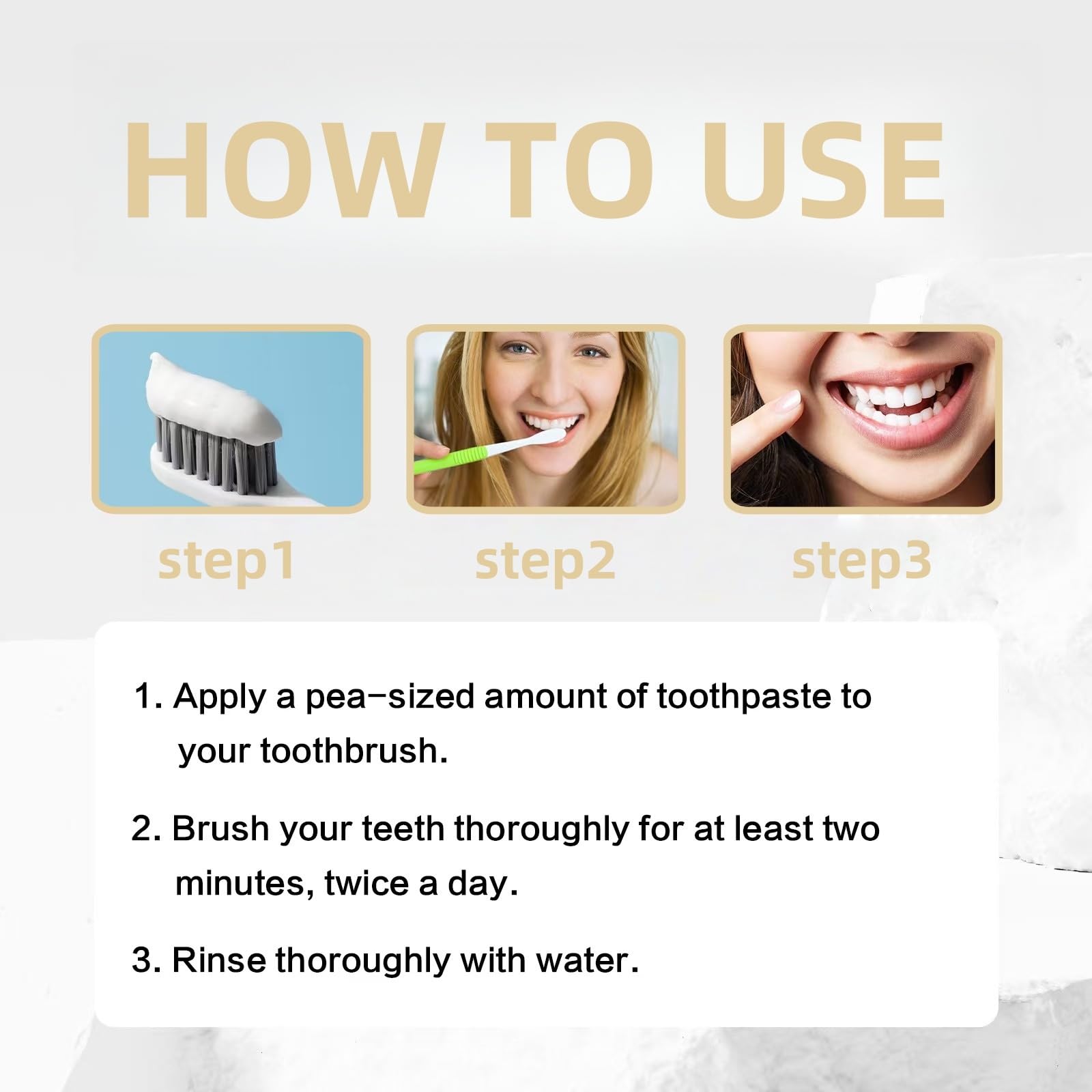 Concept image showing stain removal with Niacinamide toothpaste