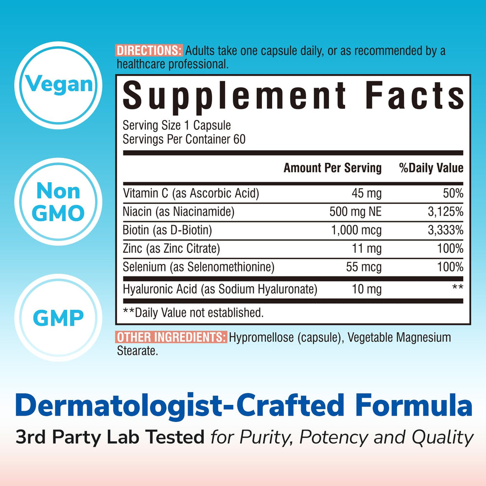 6-in-1 skin reset formula infographic