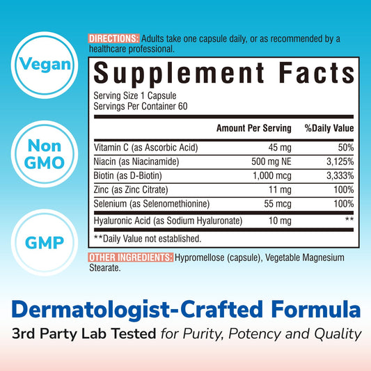 6-in-1 skin reset formula infographic
