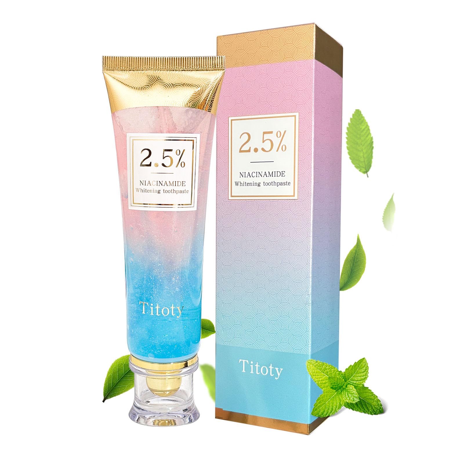 Titoty Niacinamide Whitening Toothpaste bottle and box
