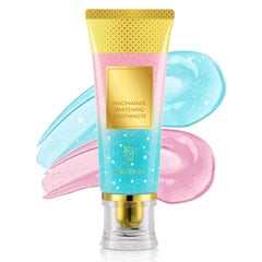 Front view of Niacinamide whitening toothpaste tube with branding