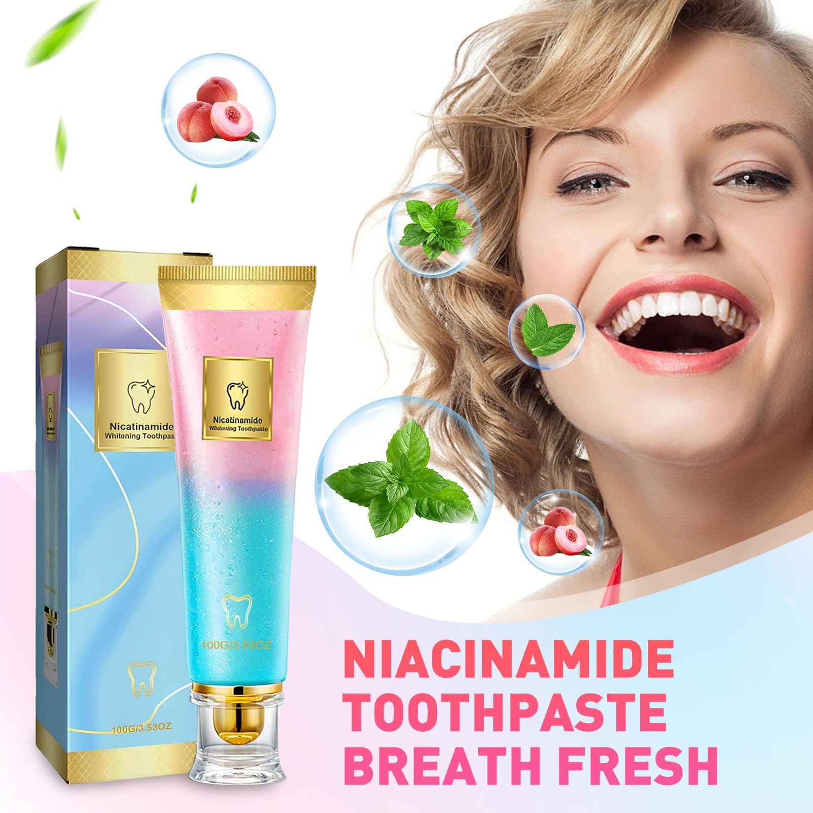 Fresh breath and clean mouth from Niacinamide whitening toothpaste
