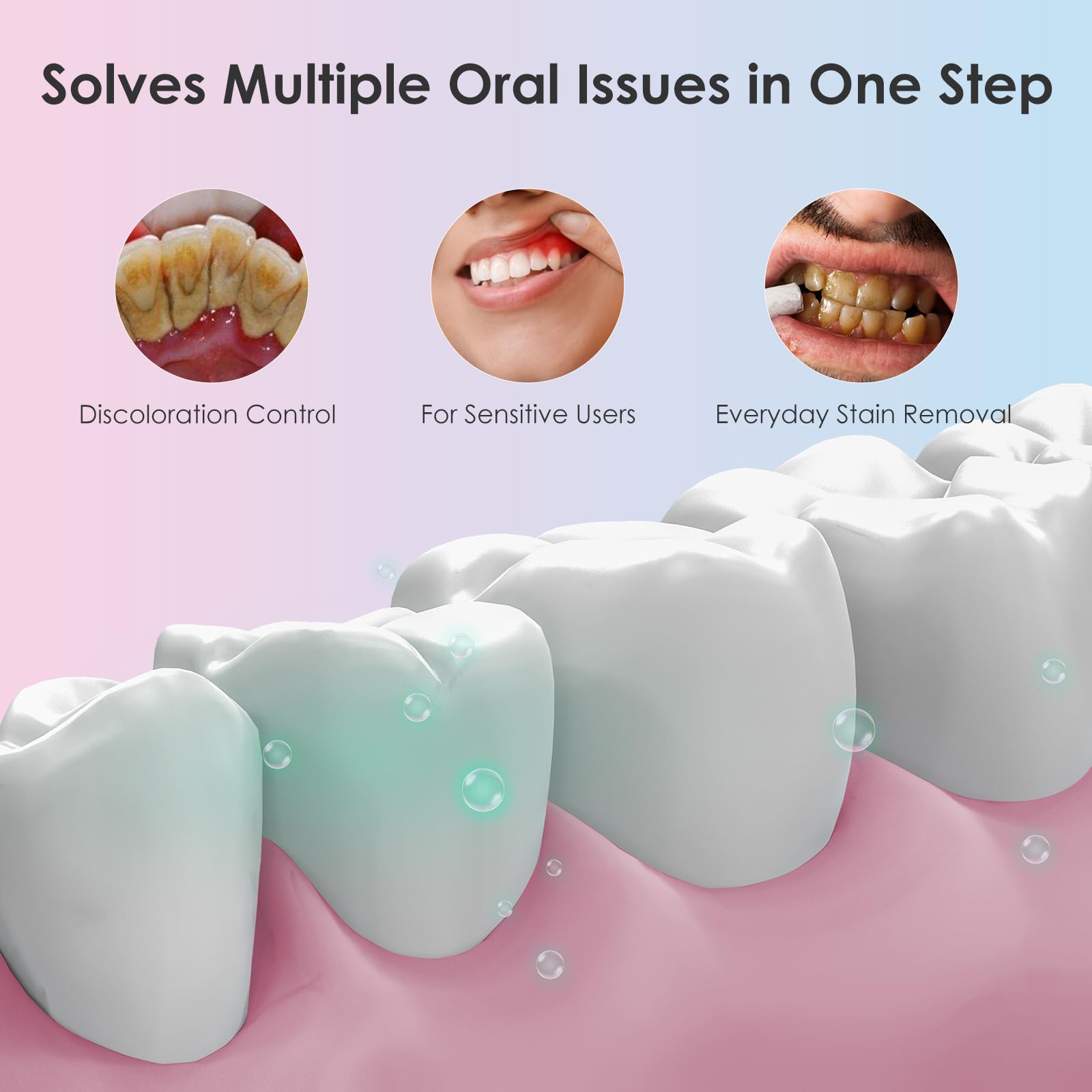 Gentle formula whitening toothpaste for sensitive gums