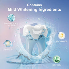 Mint-flavored toothpaste with fresh breath concept