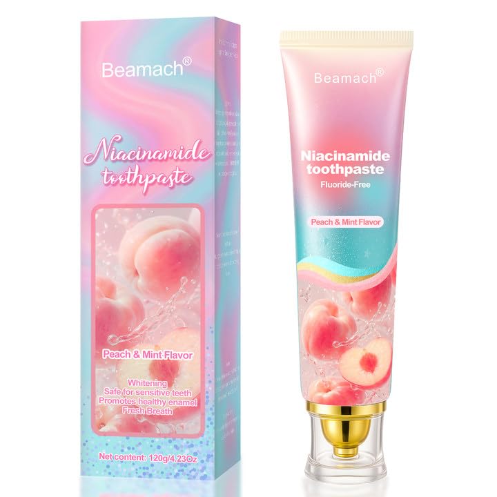 Product shot: Niacinamide Whitening Toothpaste bottle and packaging