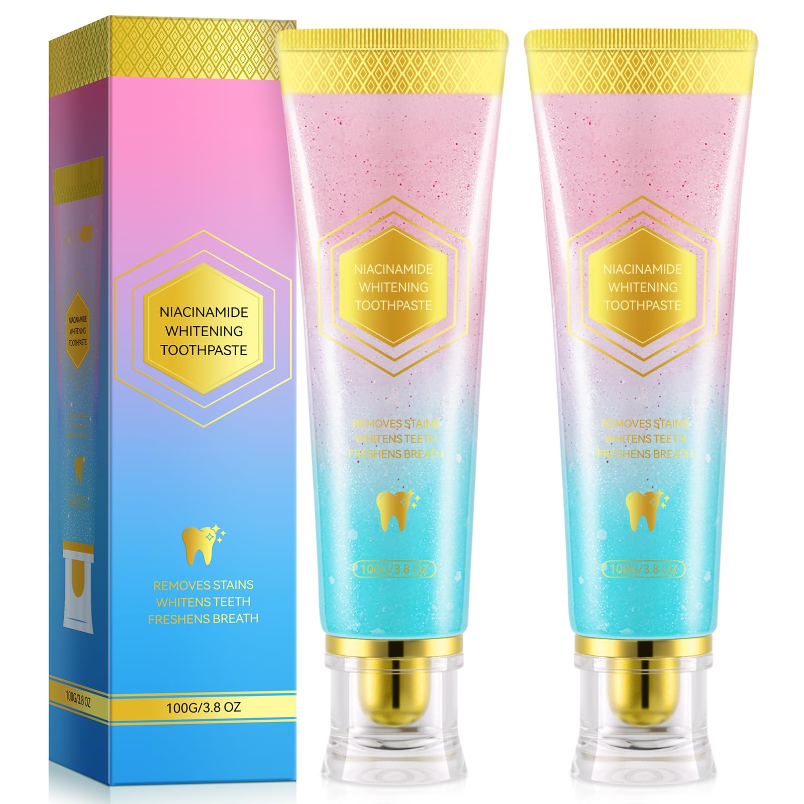 Box of Niacinamide Whitening Toothpaste 2 Pack
