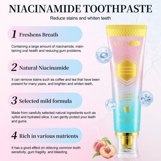 Niacinamide Whitening Toothpaste tube 3.8 oz