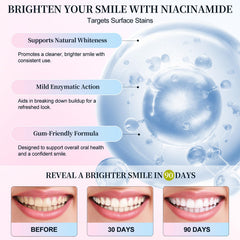 Enamel protection graphic for Niacinamide toothpaste