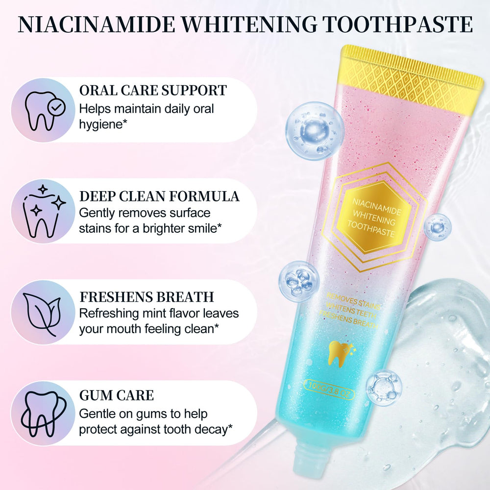 Niacinamide toothpaste ingredients illustration